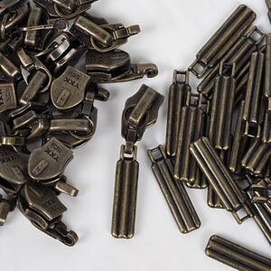 50 YKK 5CU Metal Zipper Pulls